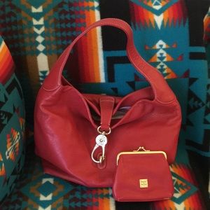 Dooney & Bourke Leather Handbag with CC/Coin Purse